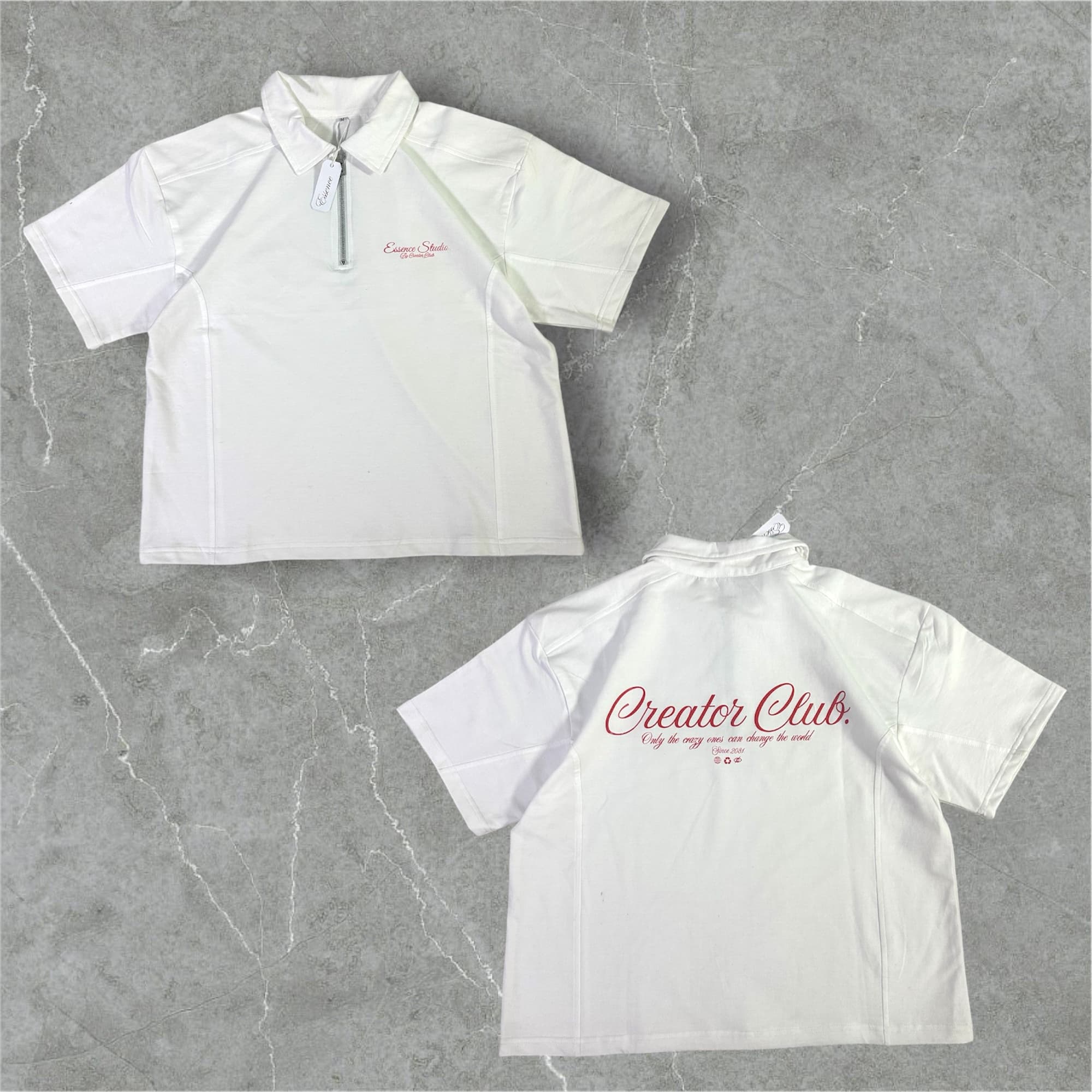 Zip Polo - White